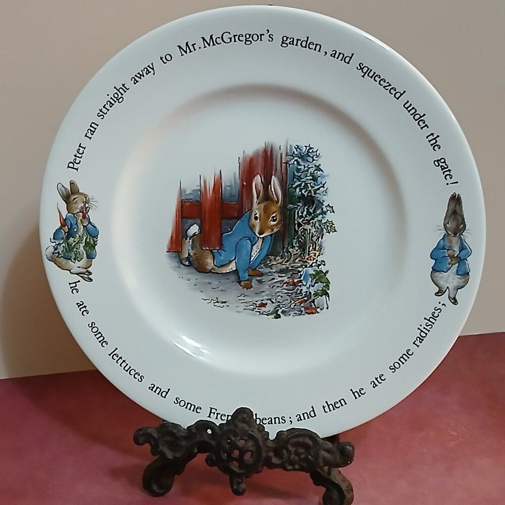 Peter Rabbit "Under the Garden Gate" Wedgwood Child's Plate-England